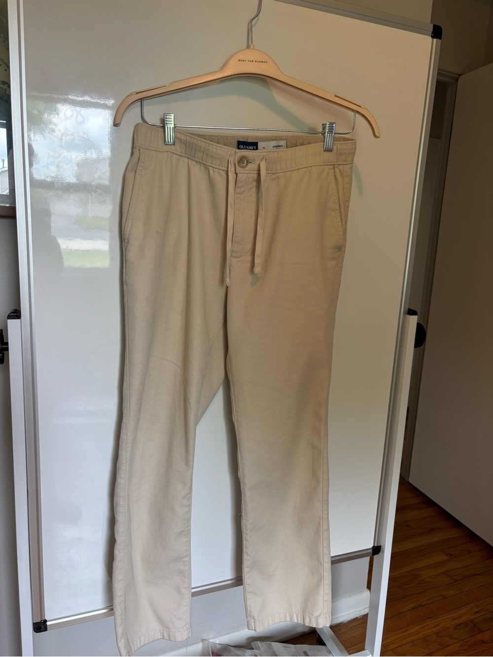 Men's Beige Drawstring Chinos